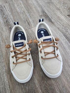 Sperry Cream Canvas Sneakers